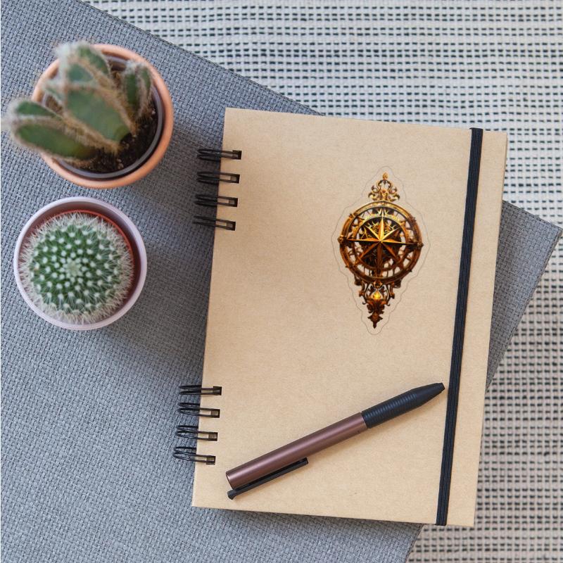 Ornate Antique Compass Pendant Design