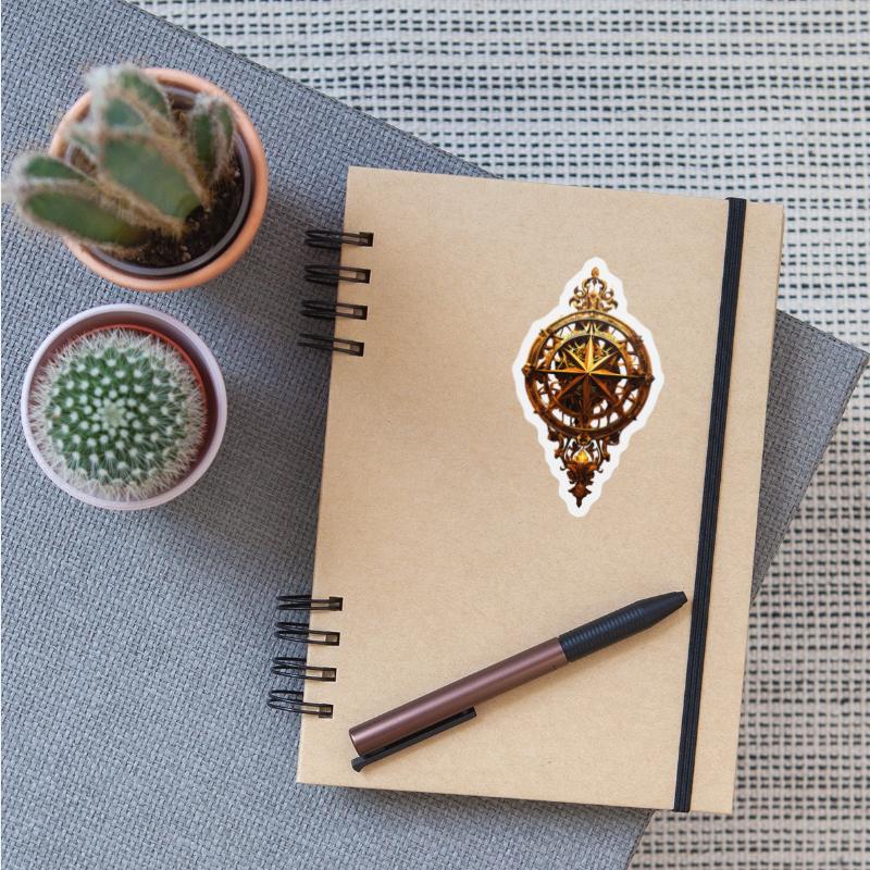 Ornate Antique Compass Pendant Design