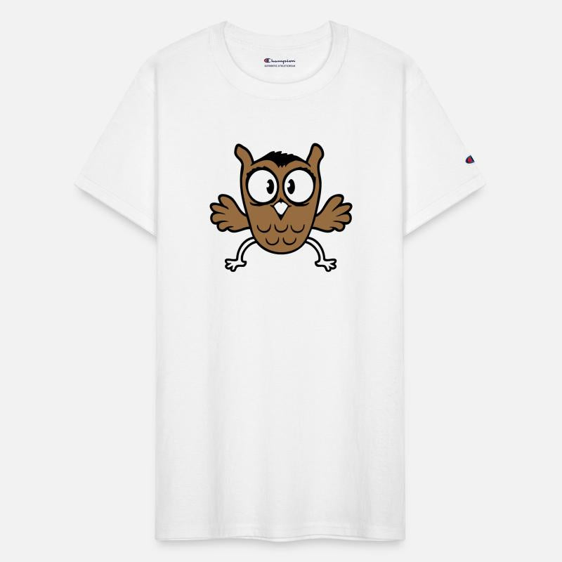 Owl jumps funny jumping jack flies flutters happy