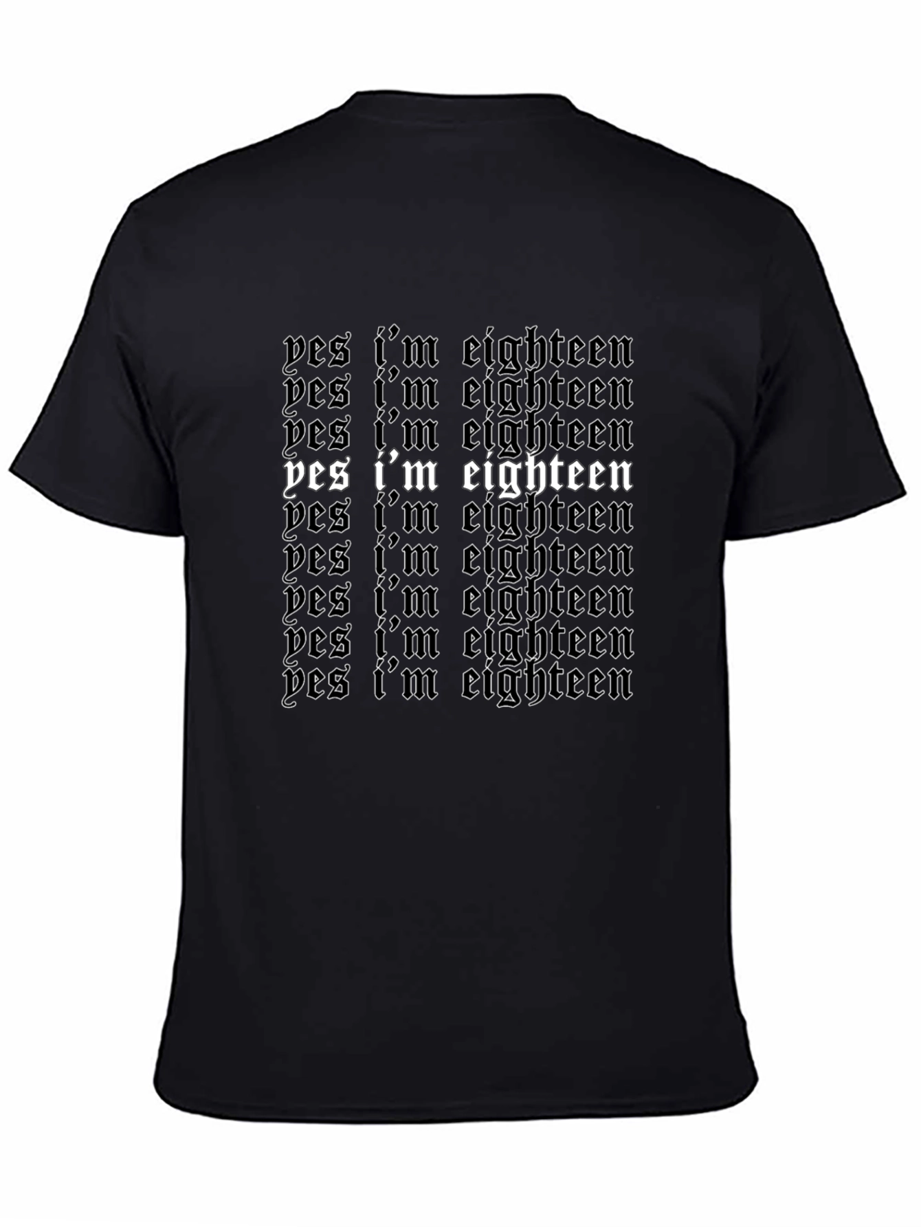 Yes Im Eighteen Black Graphic Tee