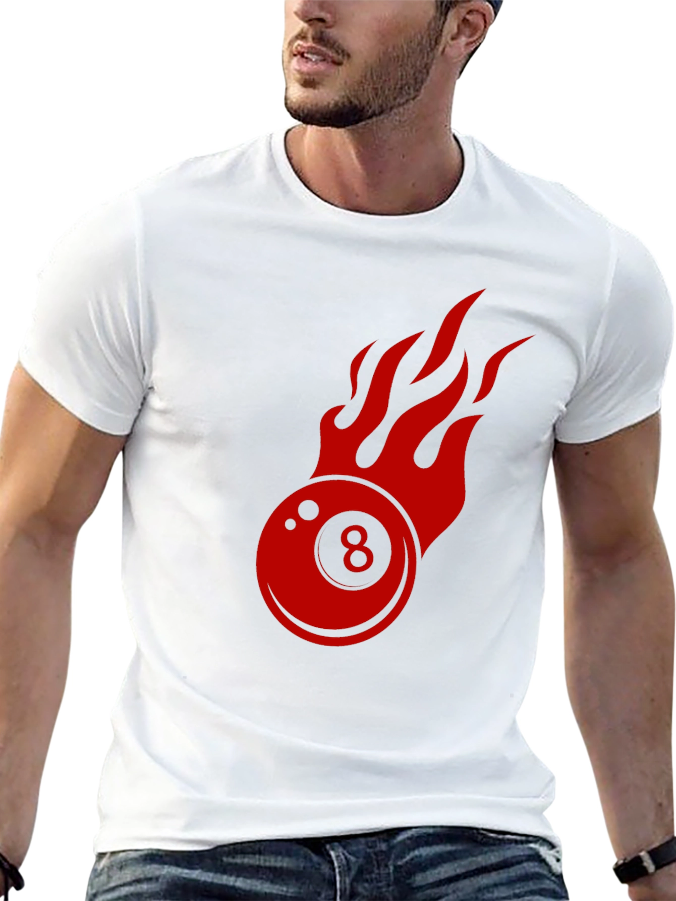 Flaming 8-Ball Graphic Tee