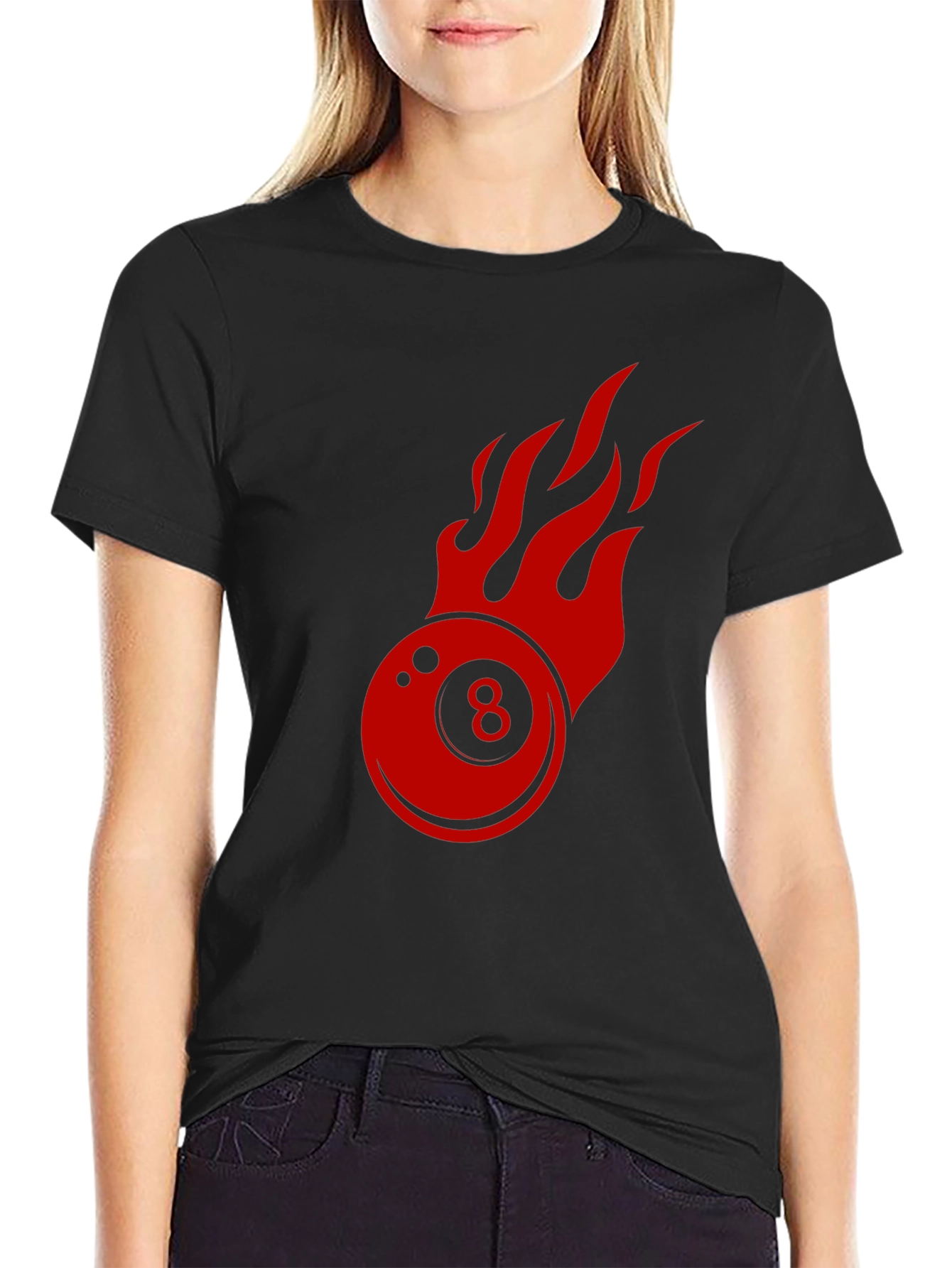 Flaming 8-Ball Graphic Tee