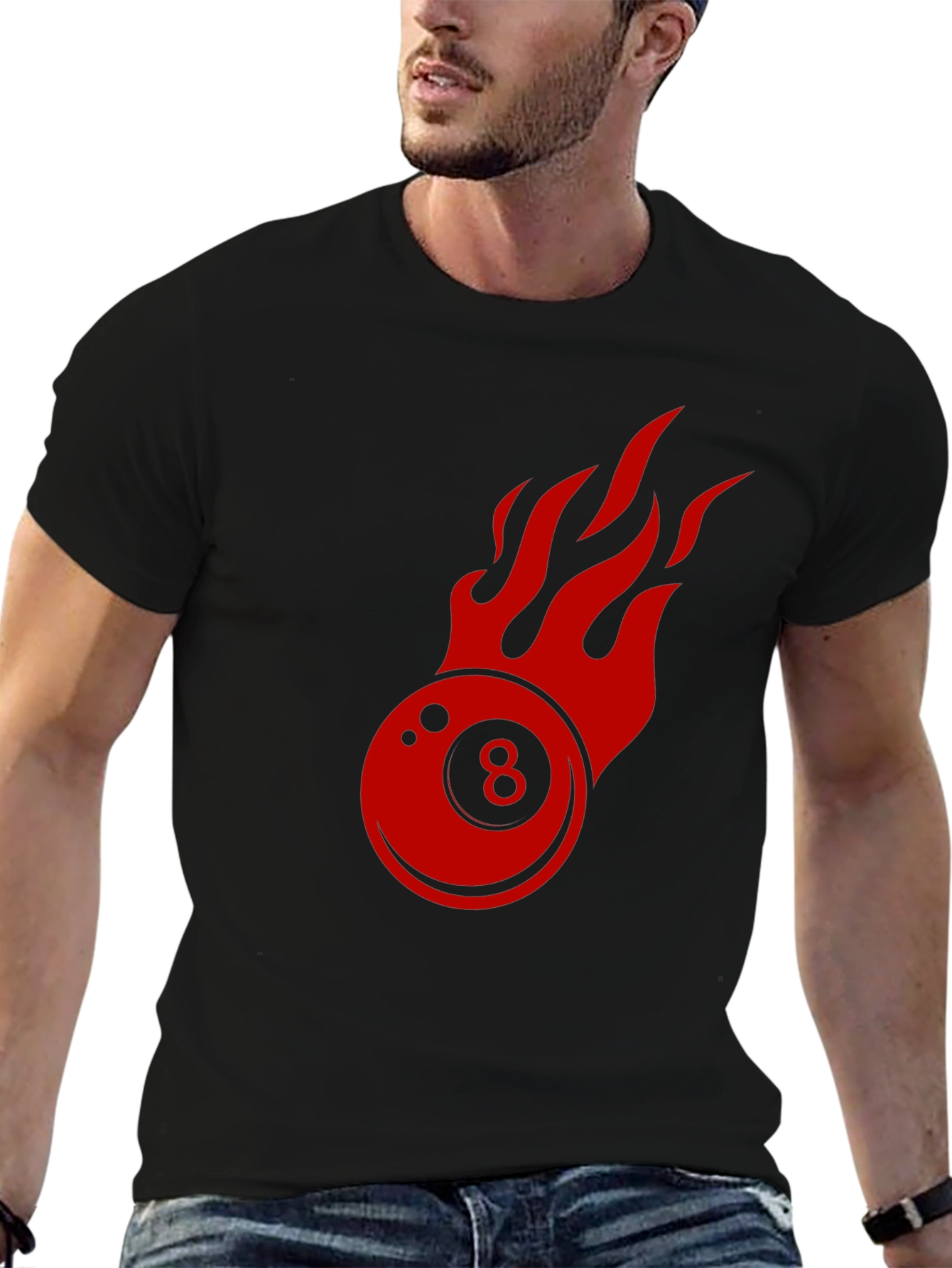 Flaming 8-Ball Graphic Tee