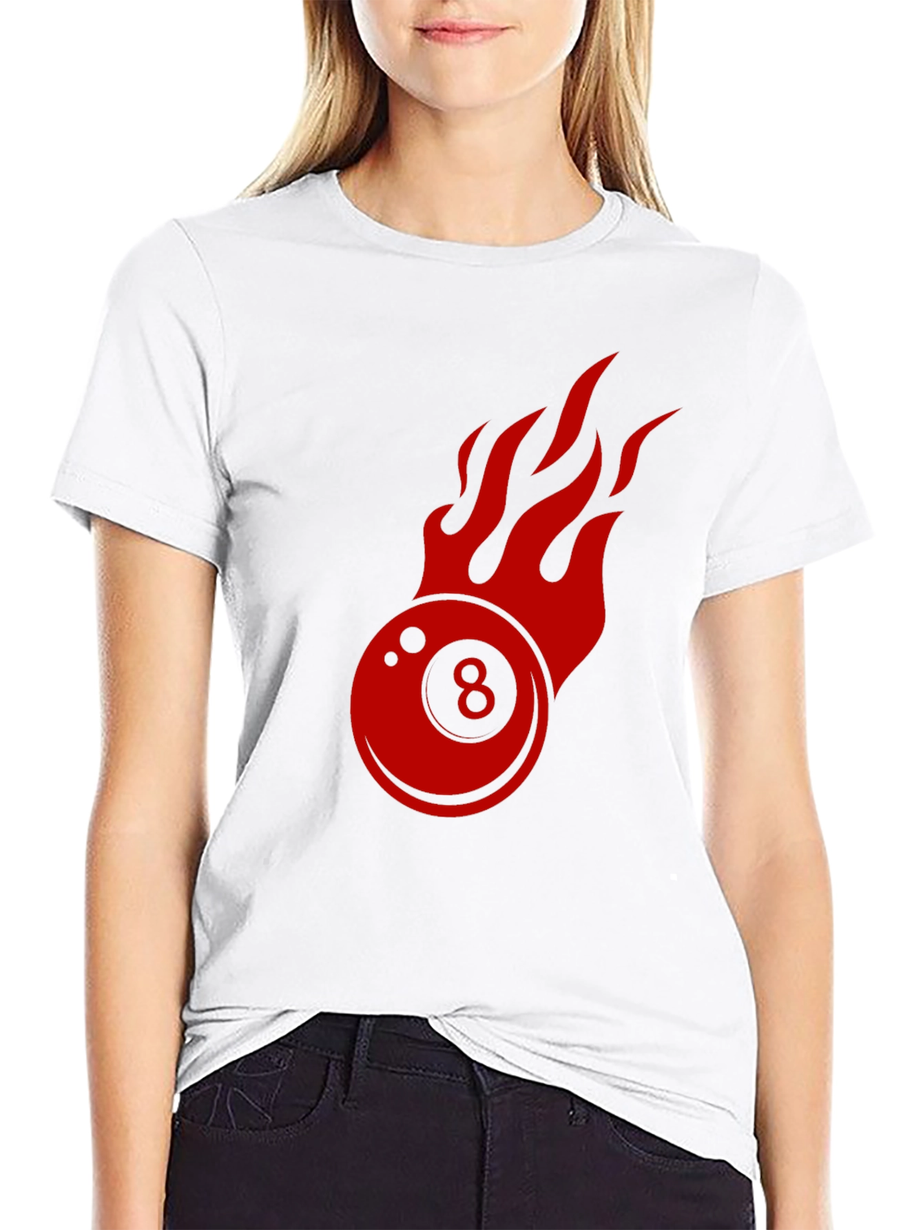 Flaming 8-Ball Graphic Tee