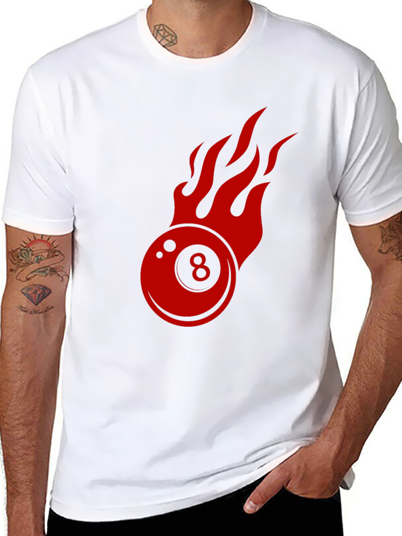 Flaming 8-Ball Graphic Tee