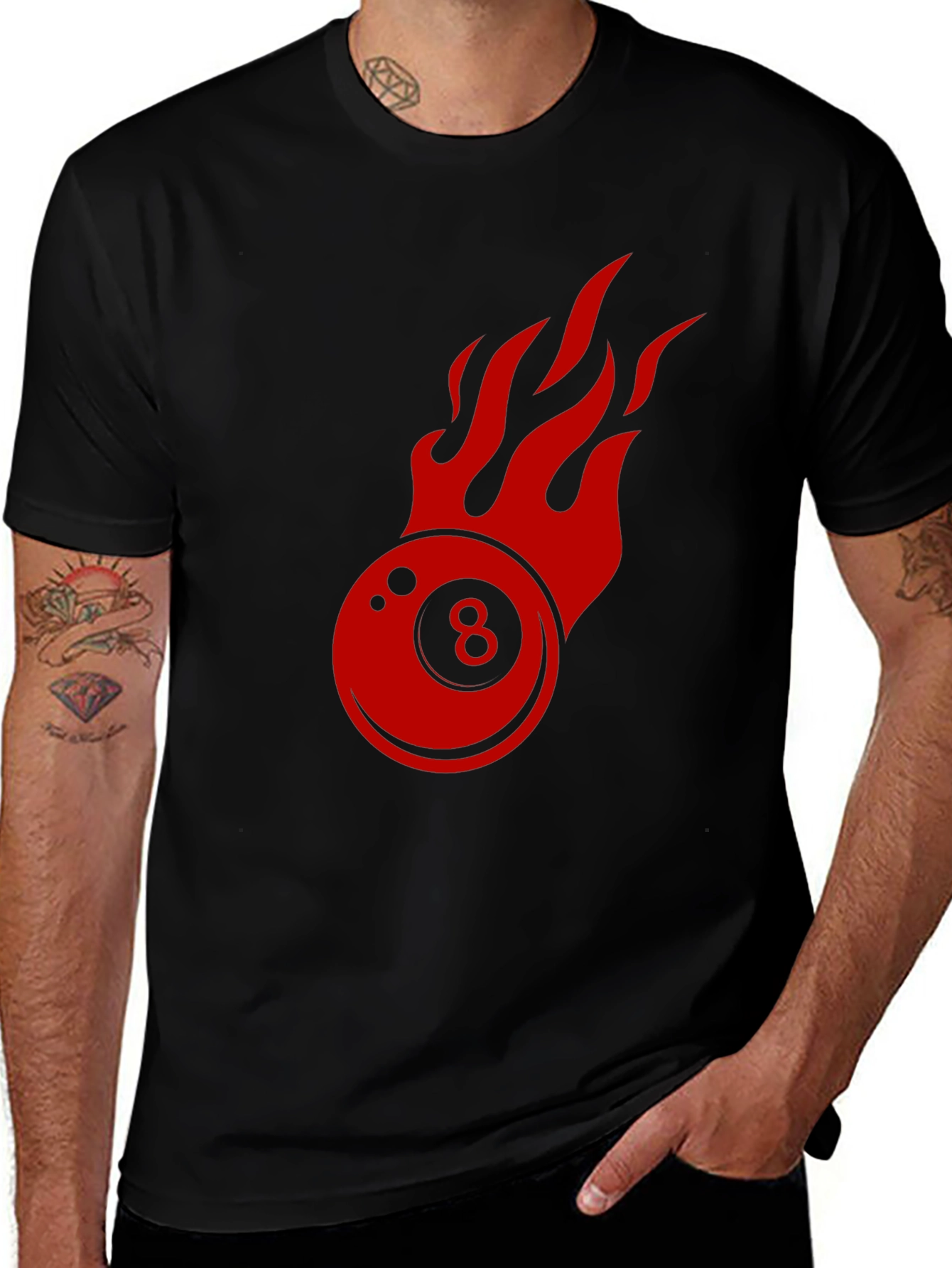 Flaming 8-Ball Graphic Tee