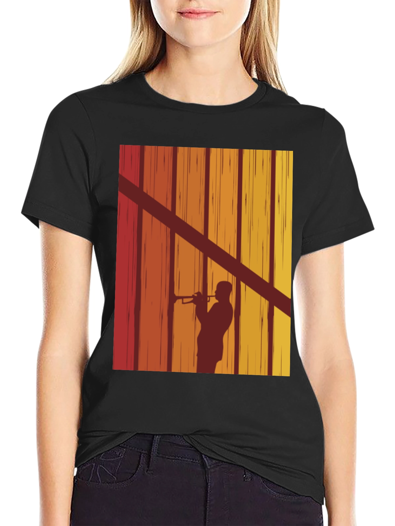 Retro Trumpet Player Graphic Tee