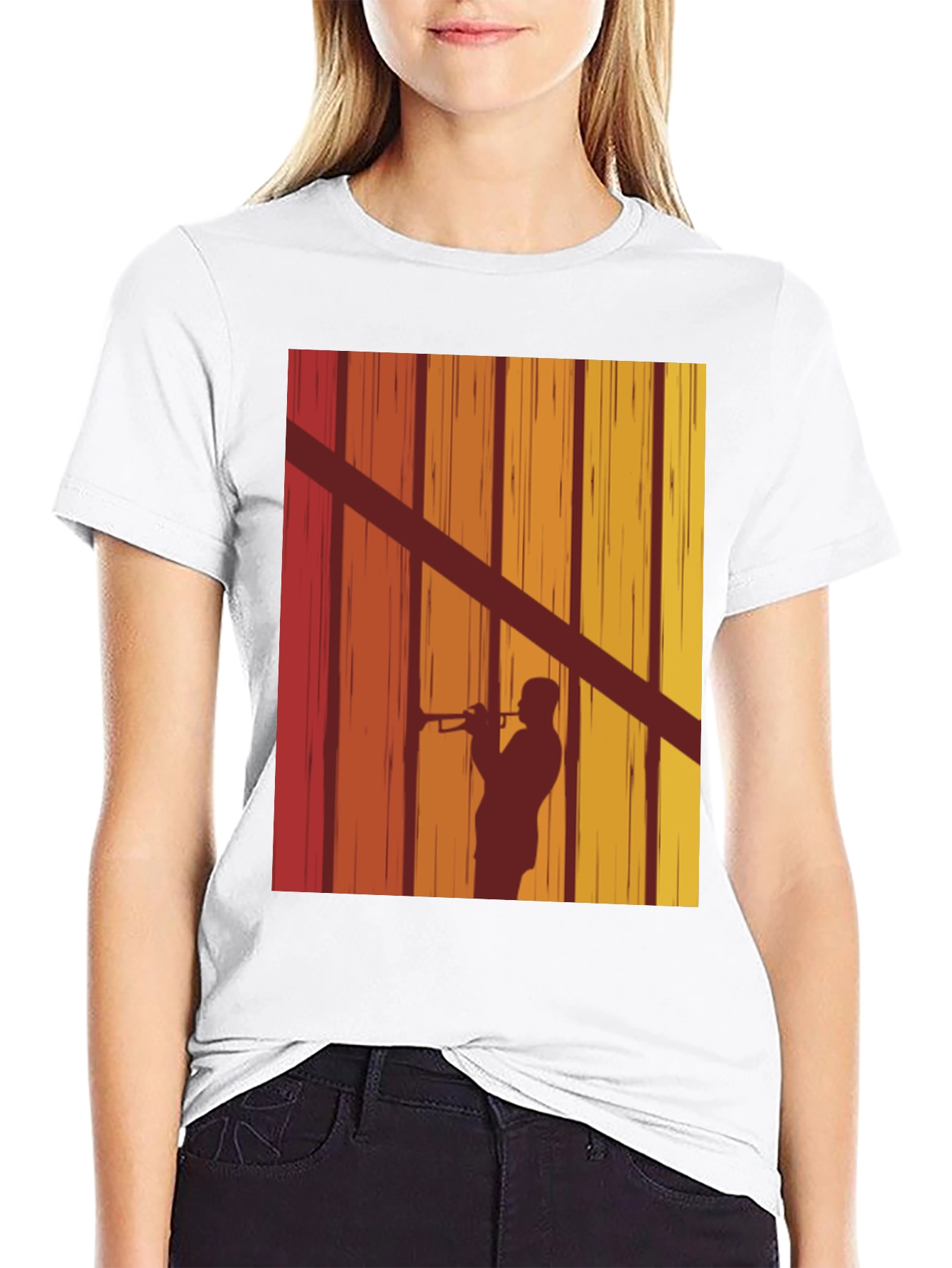 Retro Trumpet Player Graphic Tee