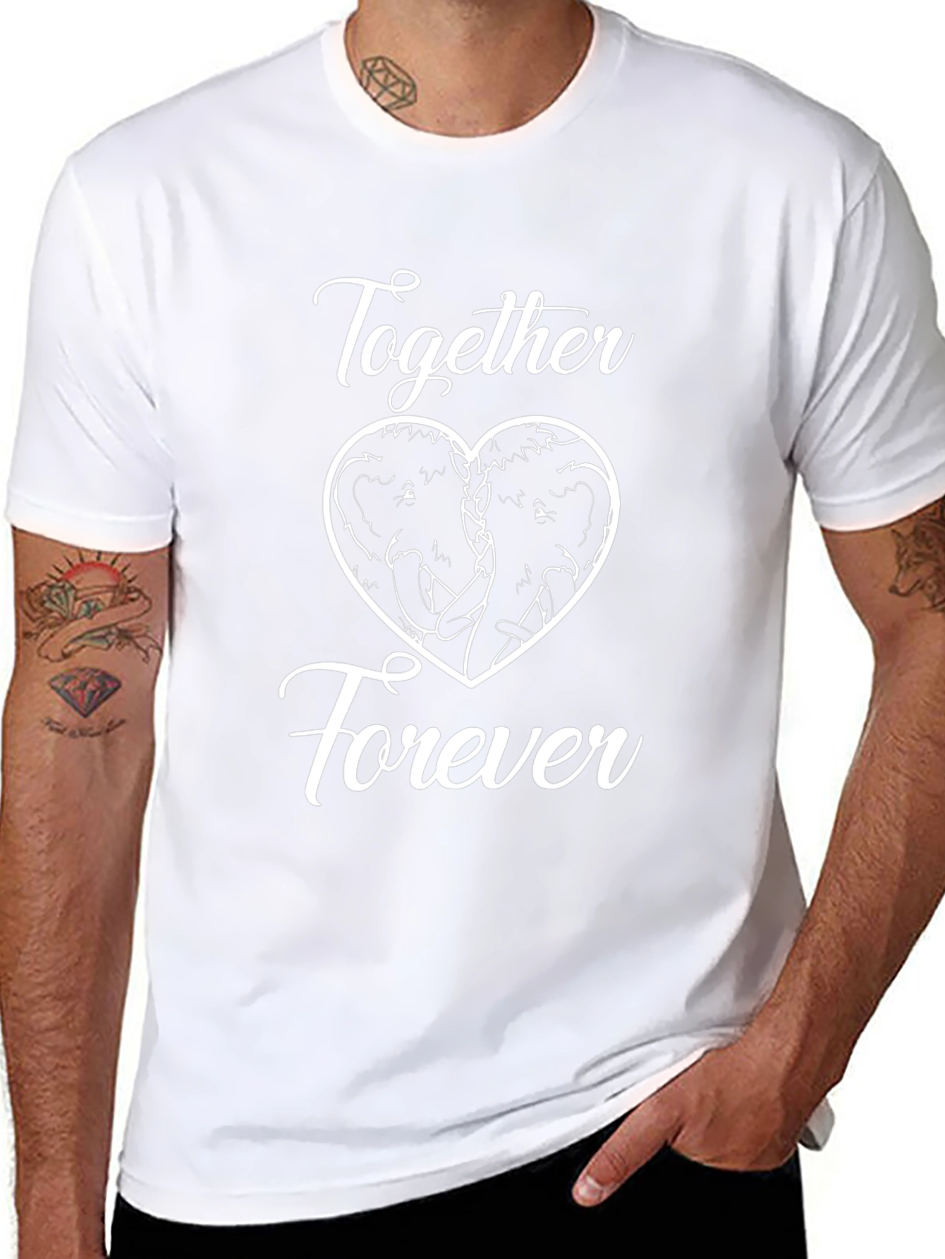 Together Forever Elephant Heart Graphic Tee