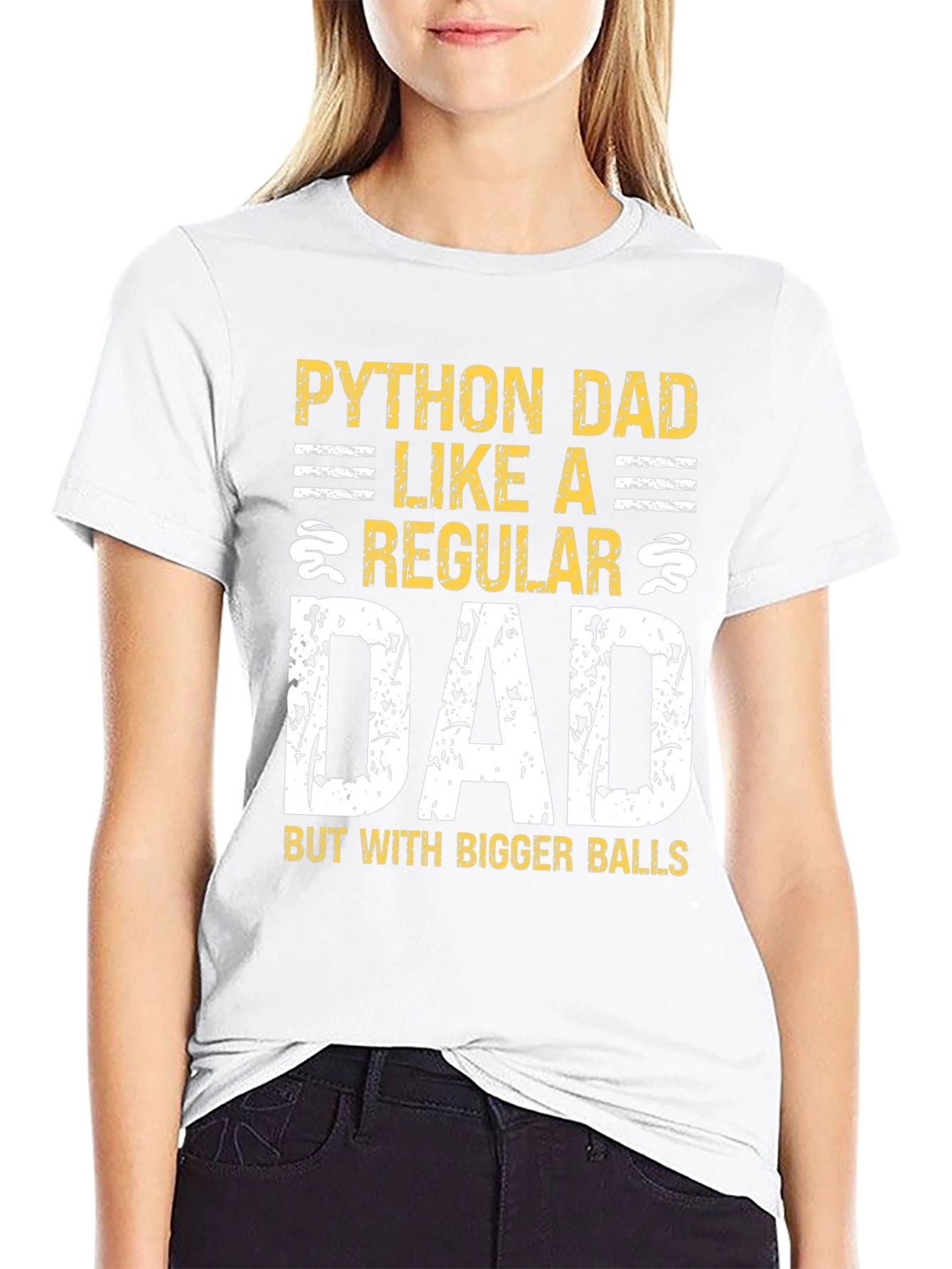 Python Dad Bigger Balls Graphic Tee