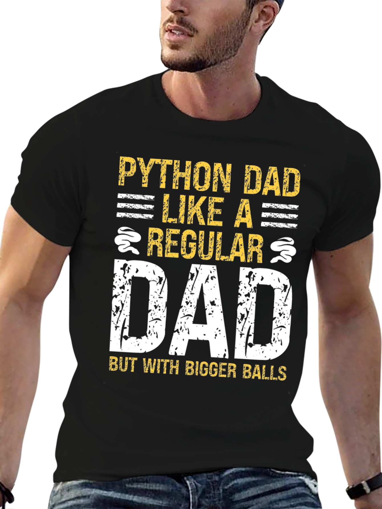 Python Dad Bigger Balls Graphic Tee
