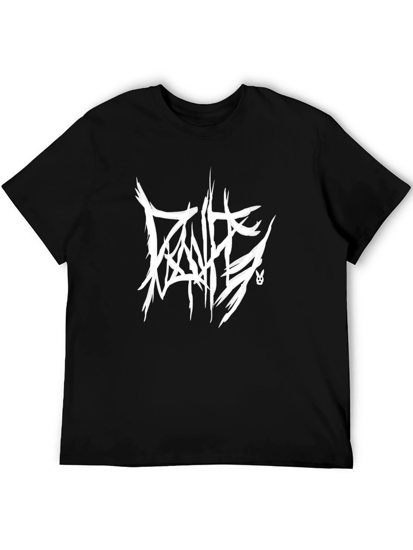 Black T-Shirt with White Graphic