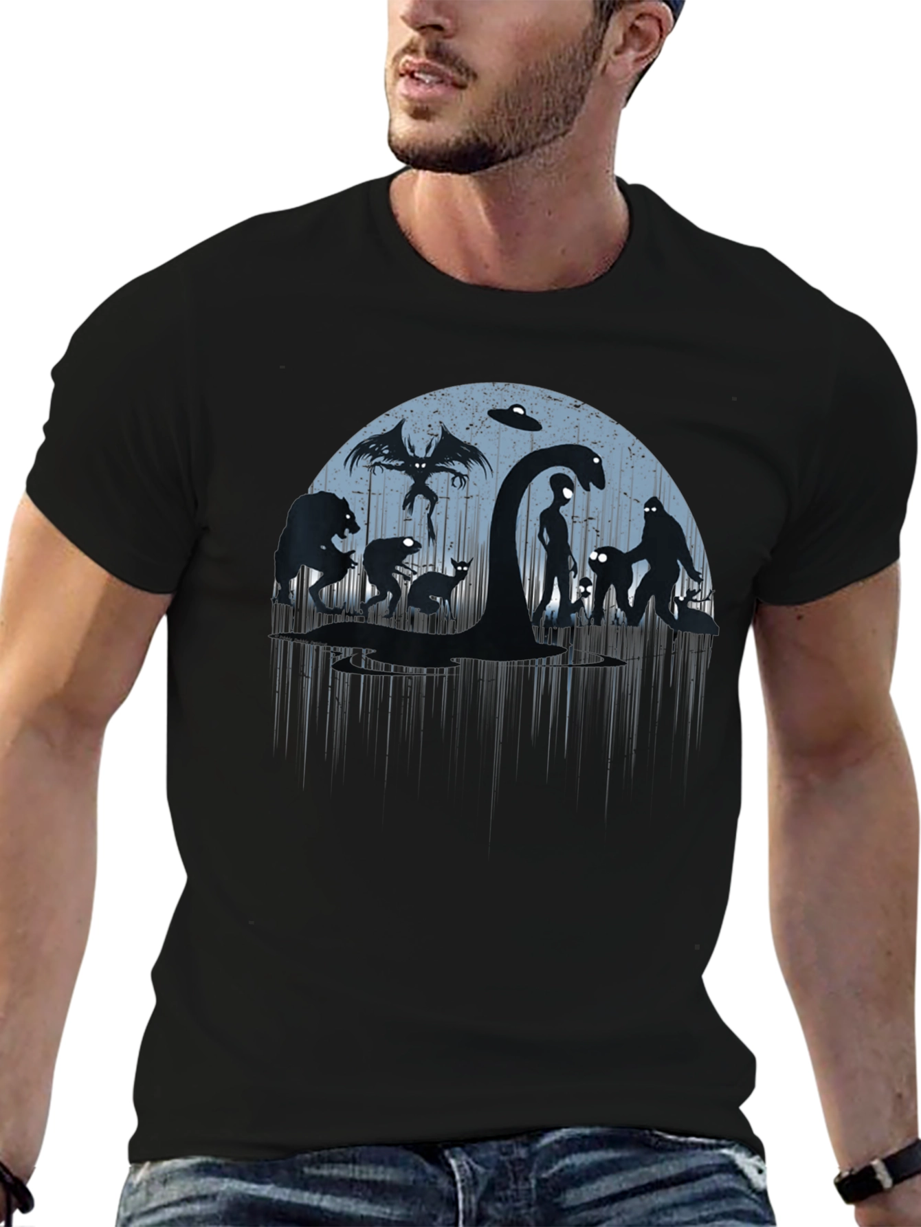 Cryptid Crew T-Shirt - Creature Silhouette Design