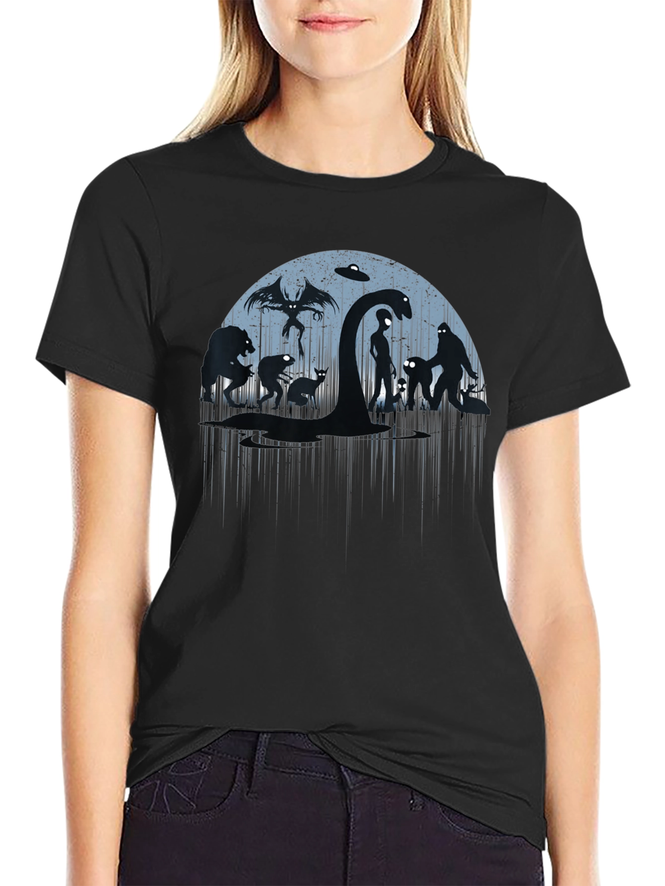 Cryptid Crew T-Shirt - Creature Silhouette Design
