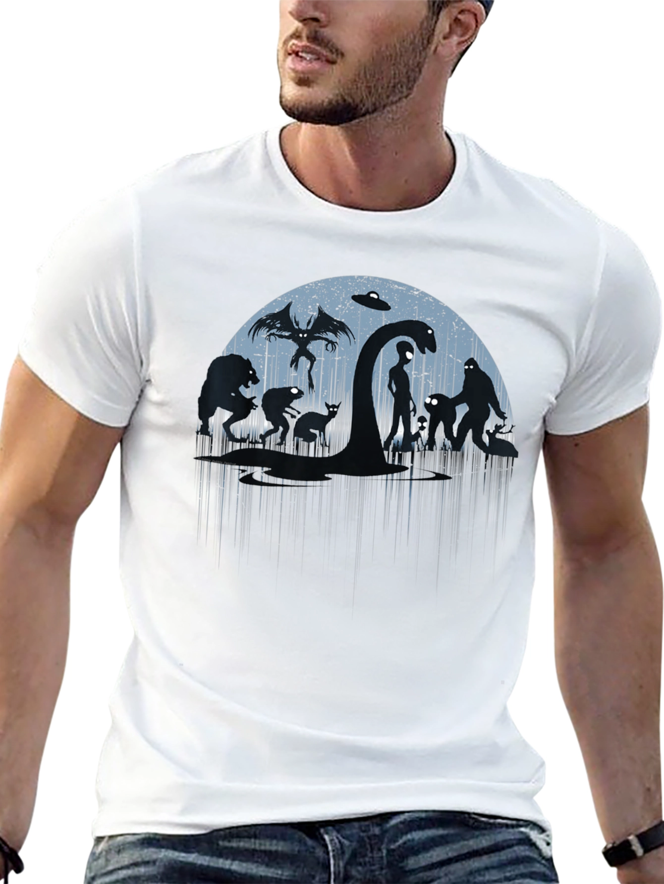 Cryptid Crew T-Shirt - Creature Silhouette Design
