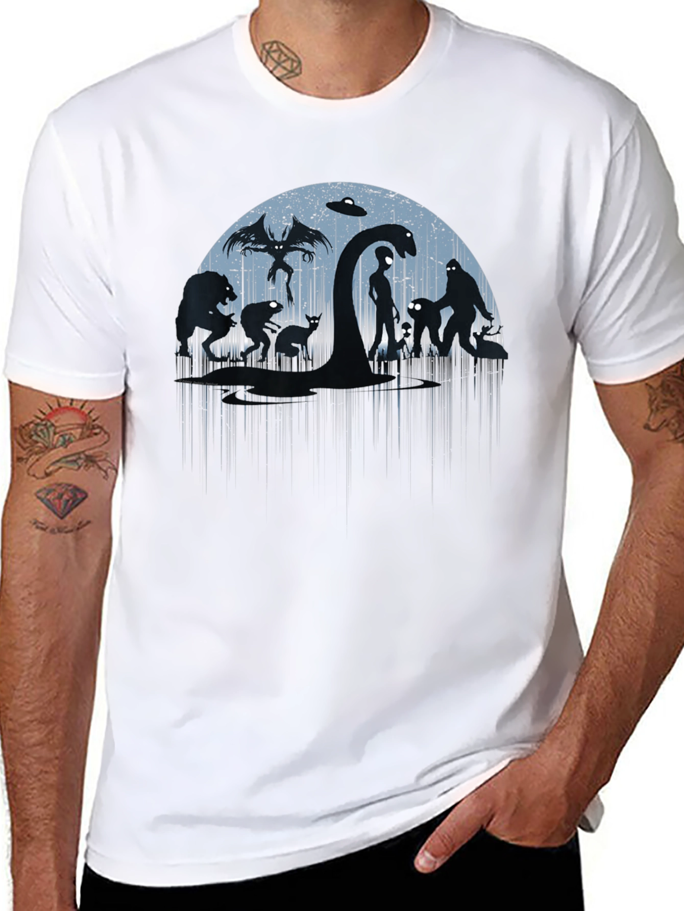 Cryptid Crew T-Shirt - Creature Silhouette Design