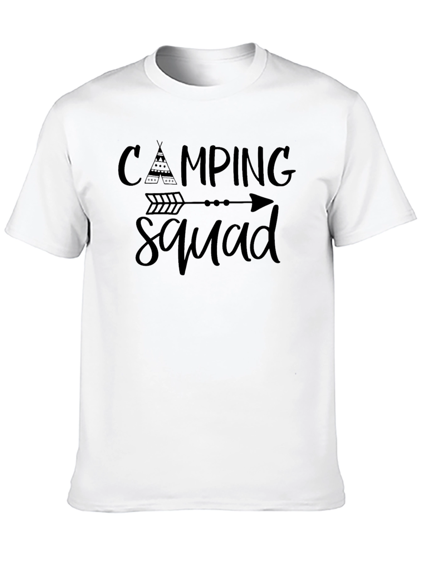 Camping Squad Black Graphic Tee