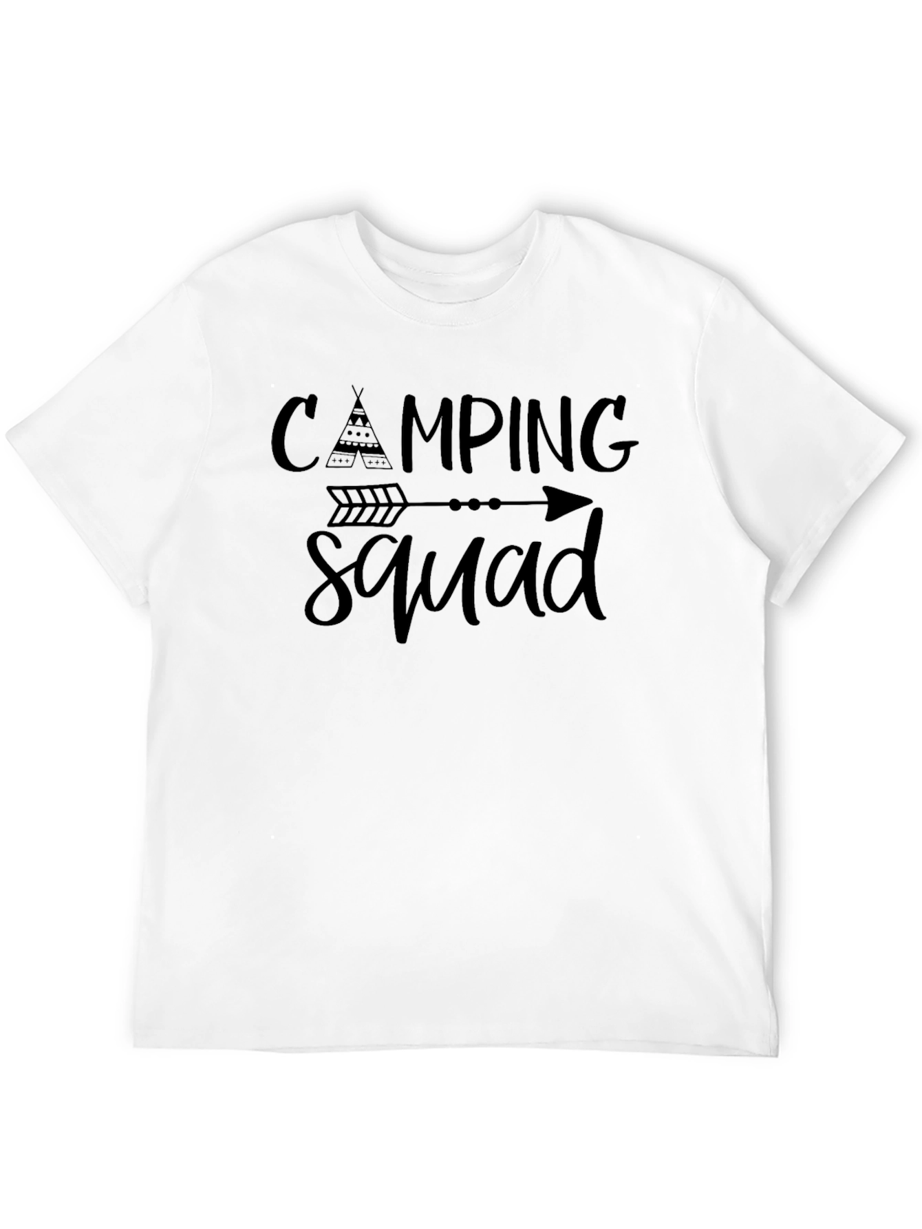 Camping Squad Black Graphic Tee