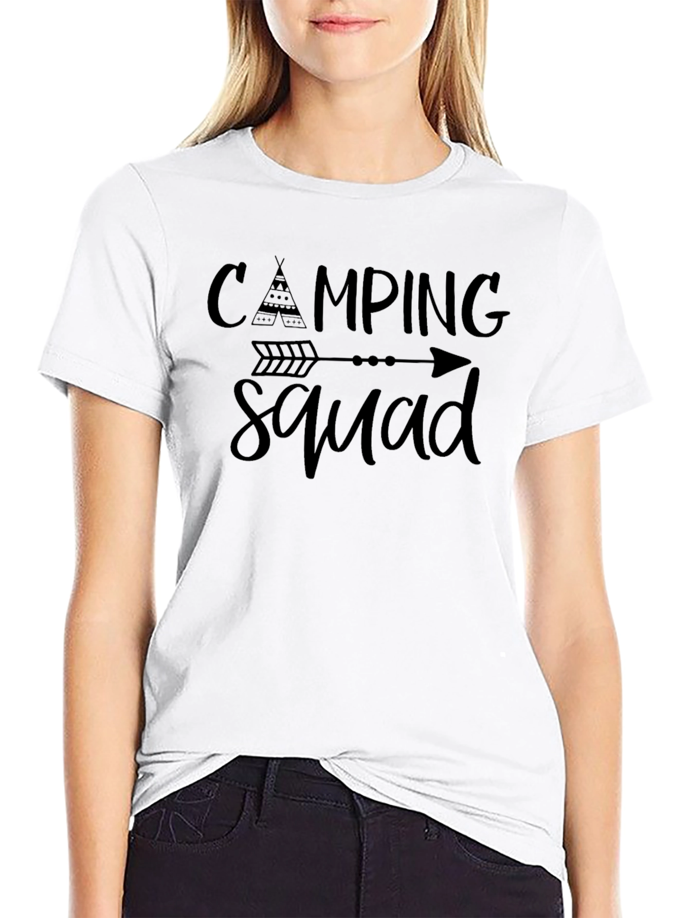 Camping Squad Black Graphic Tee