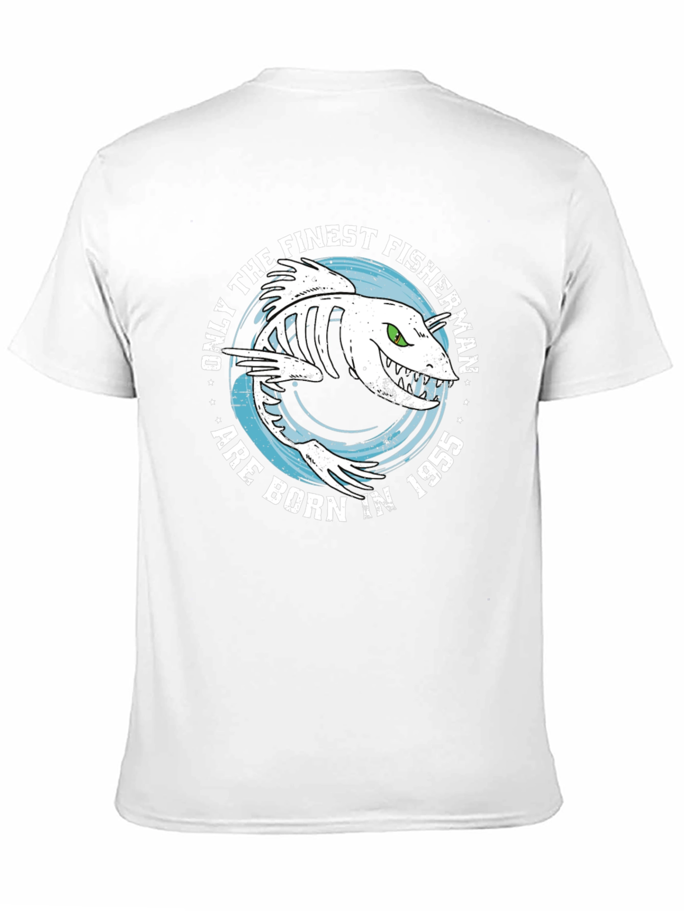 Finest Fisherman Born in 1955 Black T-Shirt