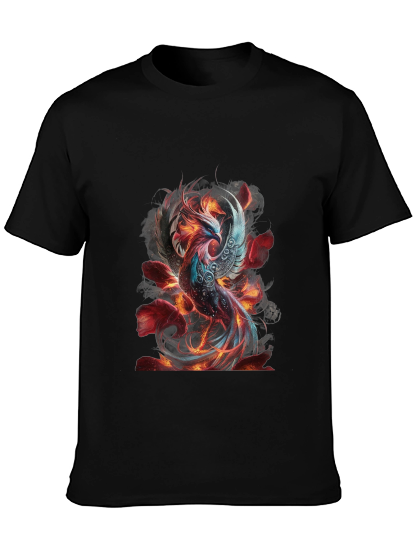 Fiery Phoenix Graphic T-Shirt - Mens Black Tee