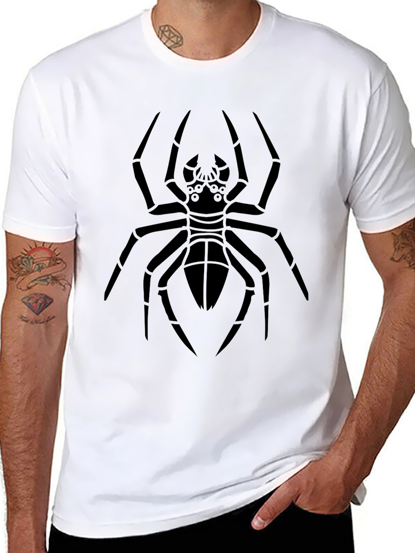 Spider Graphic Tee - Mens Black T-Shirt