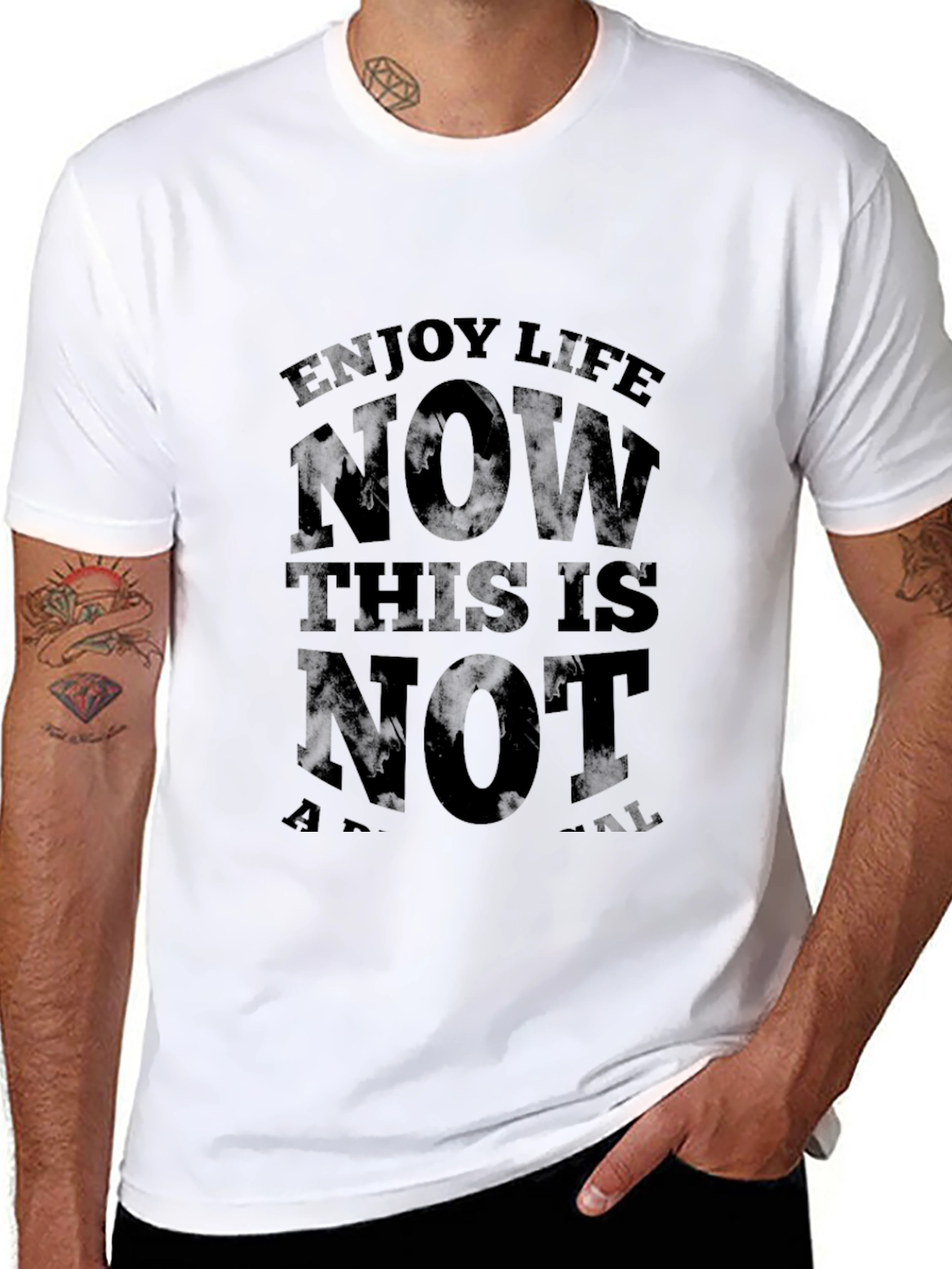 Enjoy Life Now Graphic T-Shirt - Black