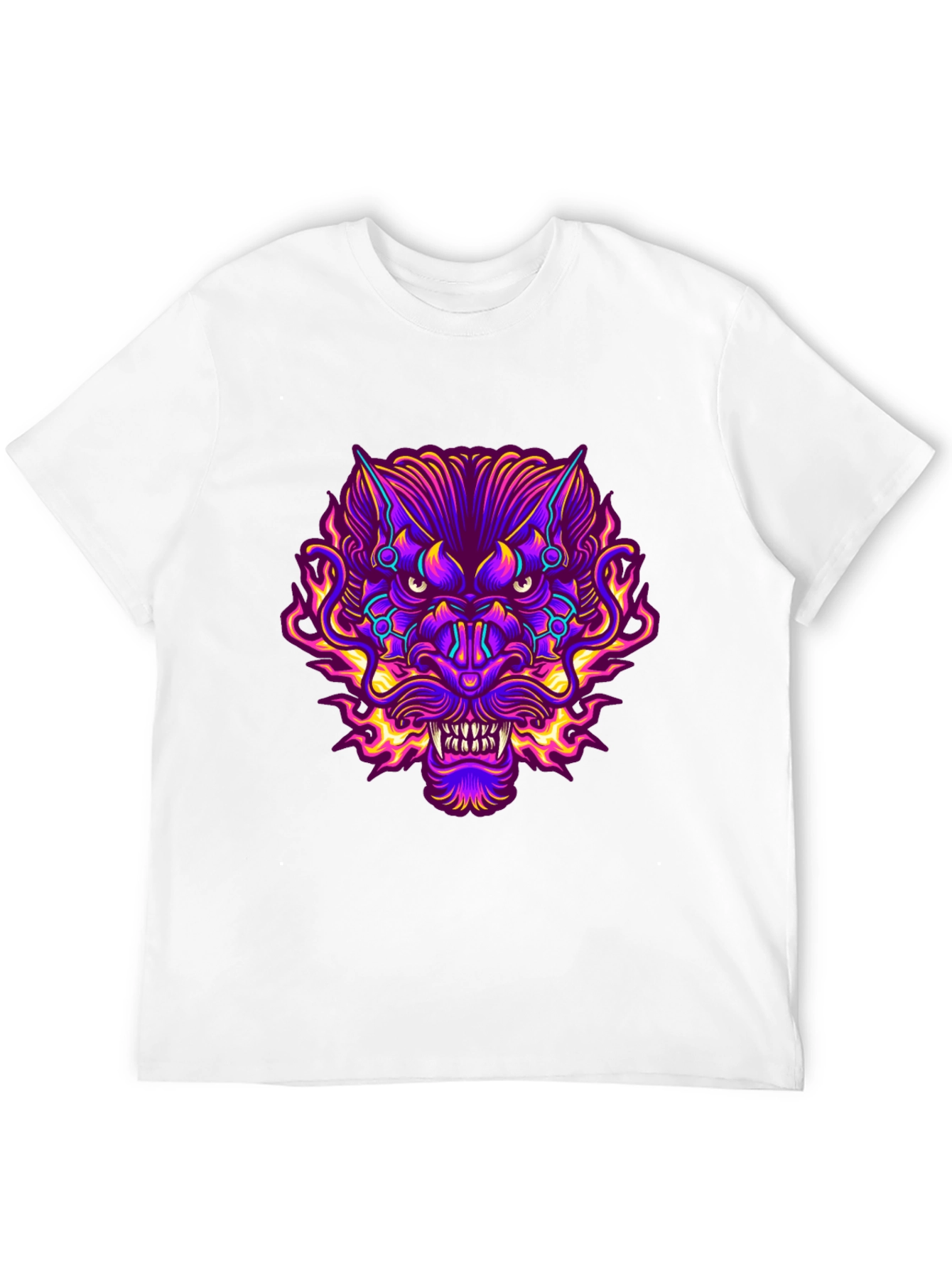 Vibrant Cyberpunk Demon T-Shirt