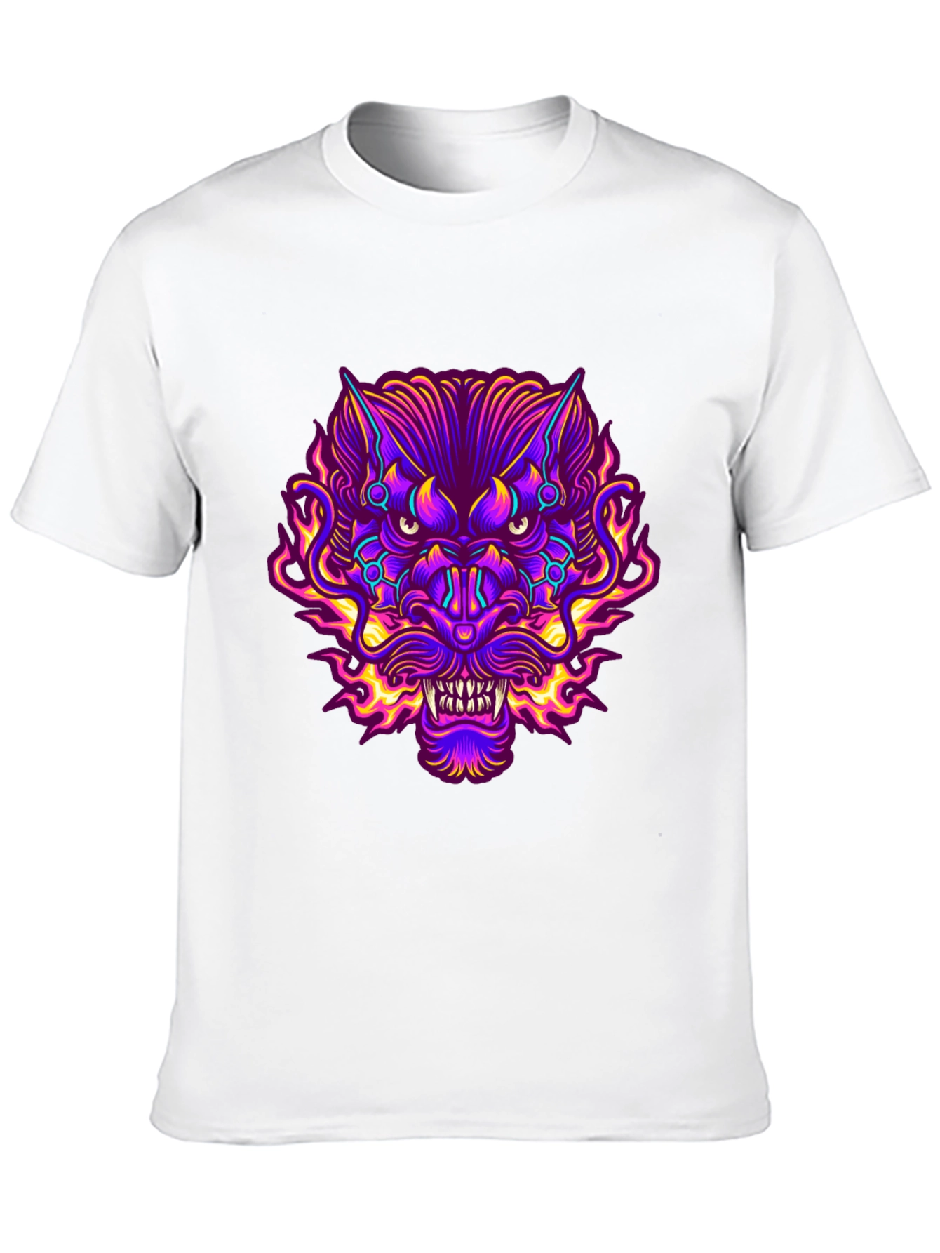 Vibrant Cyberpunk Demon T-Shirt