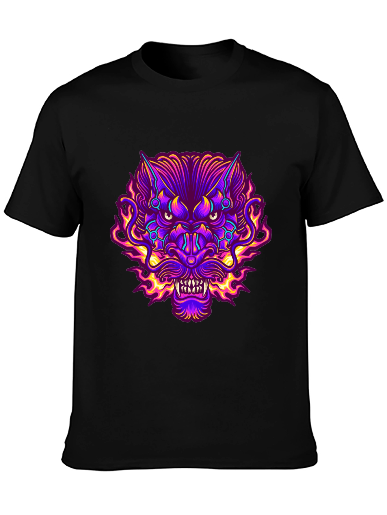 Vibrant Cyberpunk Demon T-Shirt
