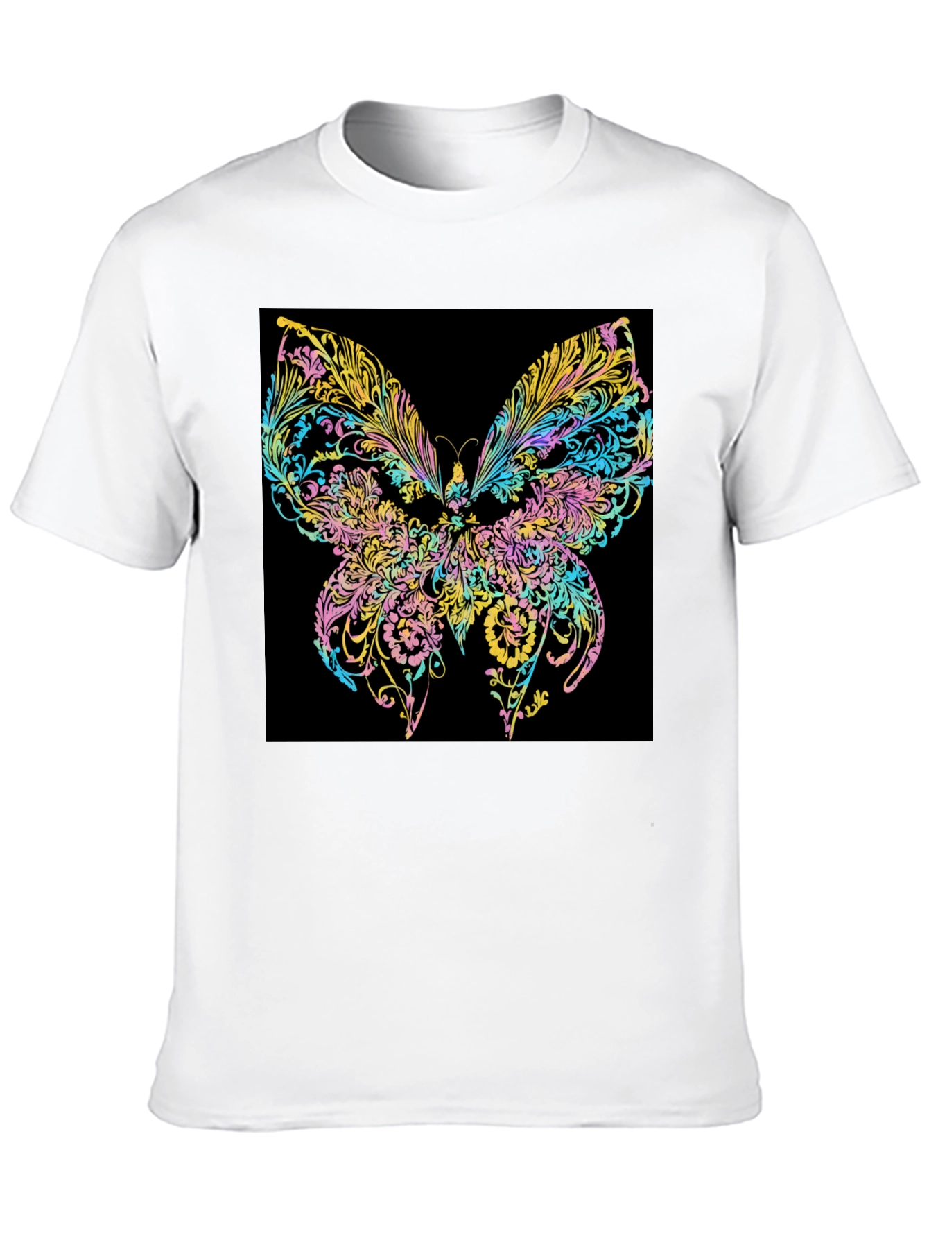 Butterfly Art Black T-Shirt