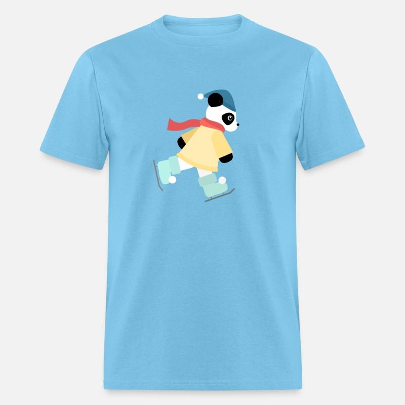Panda ice skating