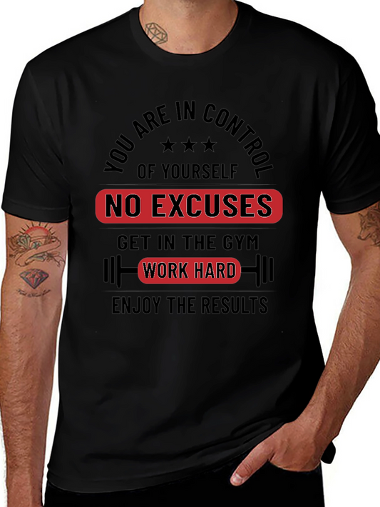 Motivational Workout T-Shirt - No Excuses