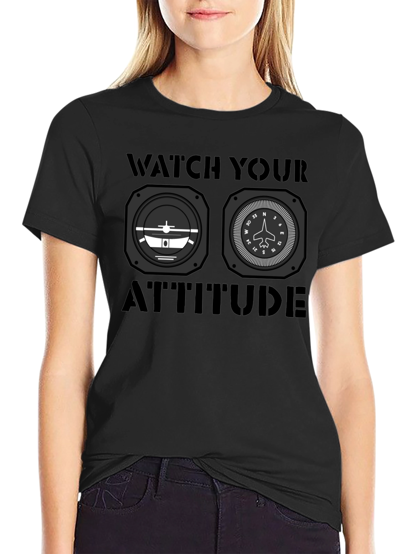 Watch Your Attitude Aviation T-Shirt