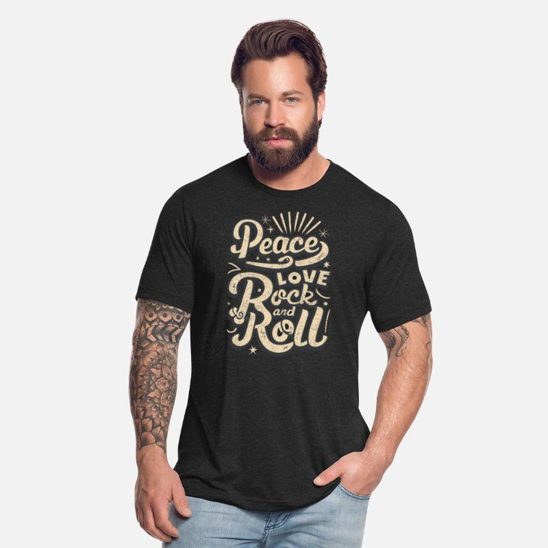 Peace Love Rock And Roll Statement Motto