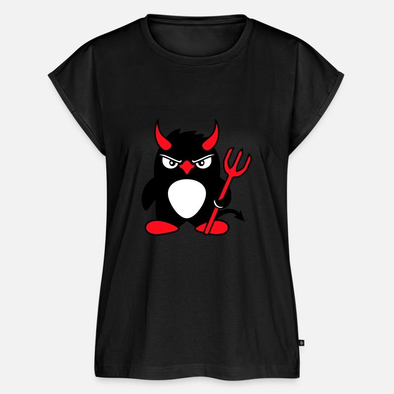 Penguin Devil Horns Trident Hell Evil Cool Satan