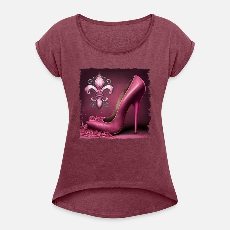 Pink High Heel with Fleur de lis sign