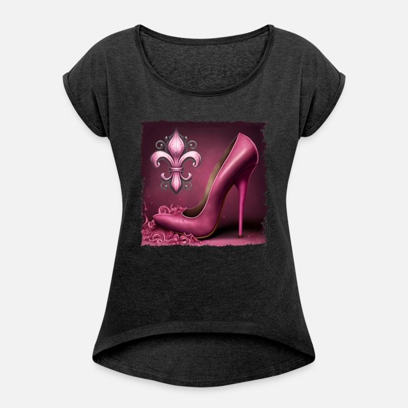 Pink High Heel with Fleur de lis sign