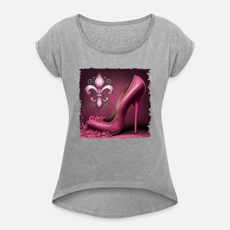 Pink High Heel with Fleur de lis sign