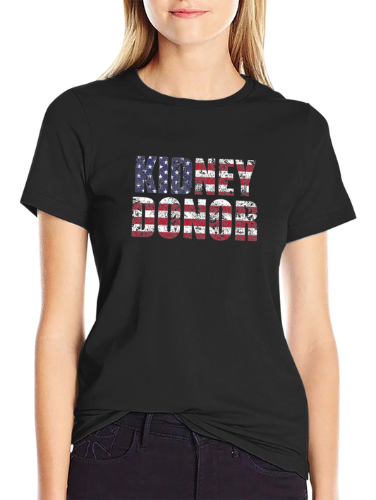 Kidney Donor American Flag Graphic Tee