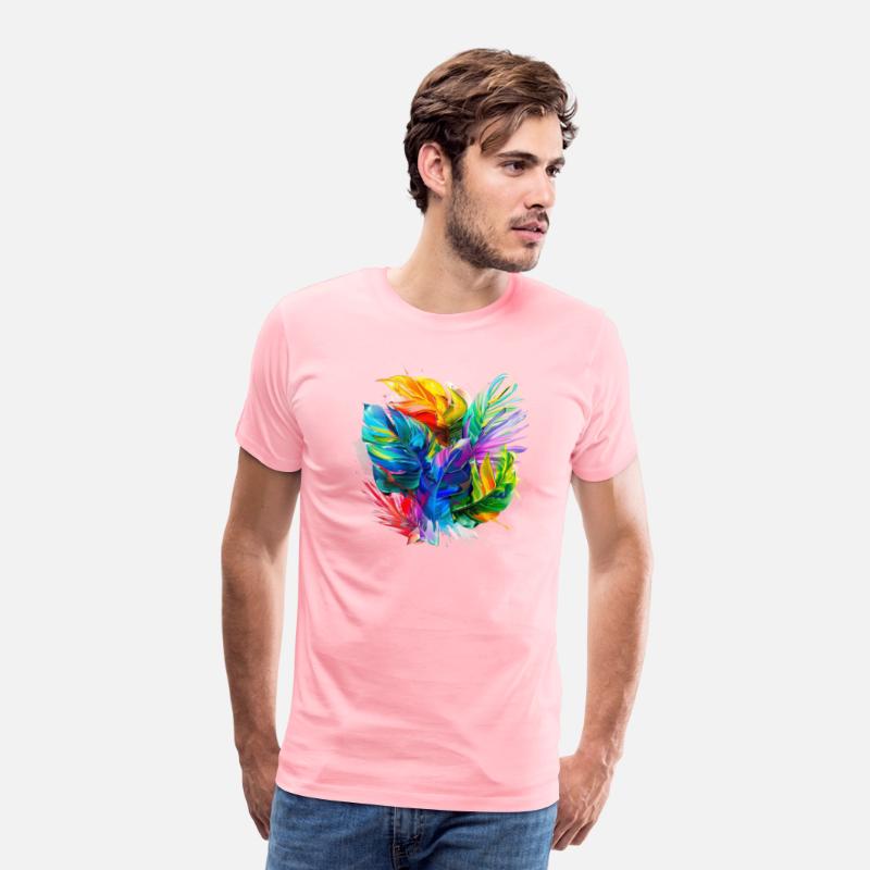 Plant Color Explosion: Vibrant Feather Artistry