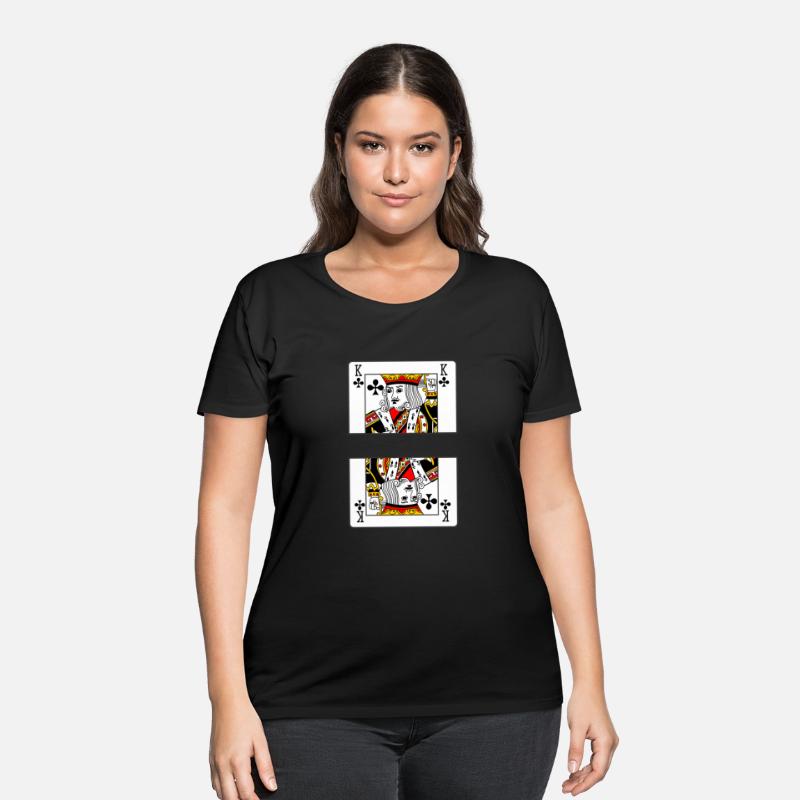 Playing card clover king with banner space