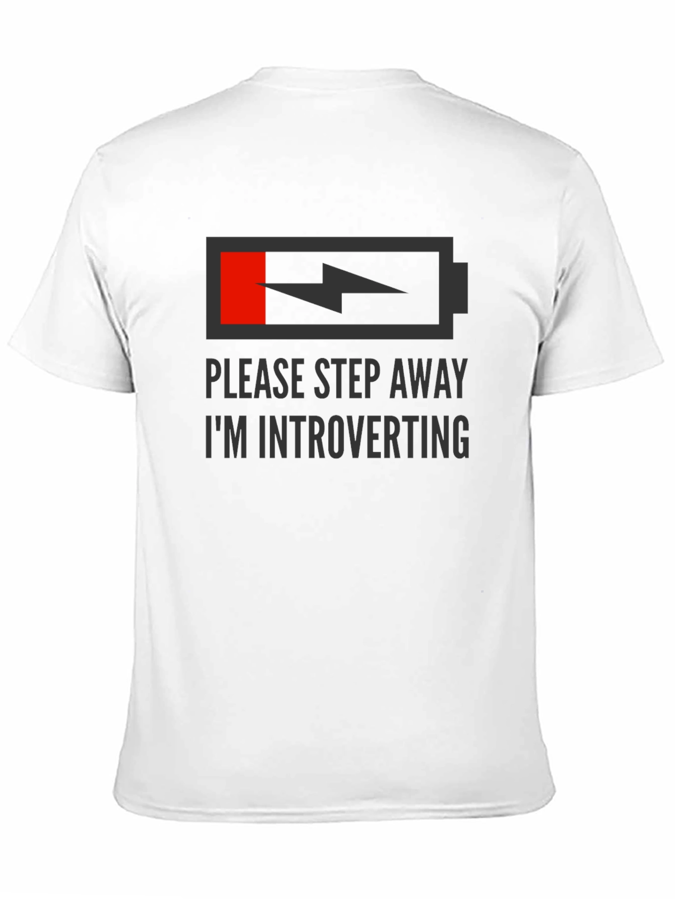 Introvert Mode T-Shirt - Funny Low Battery Design