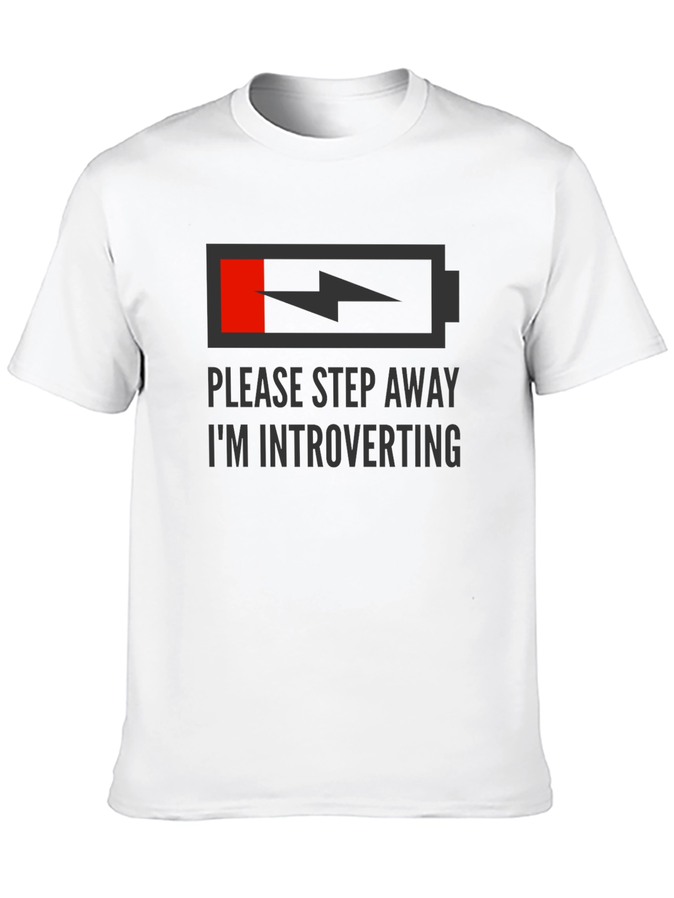 Introvert Mode T-Shirt - Funny Low Battery Design
