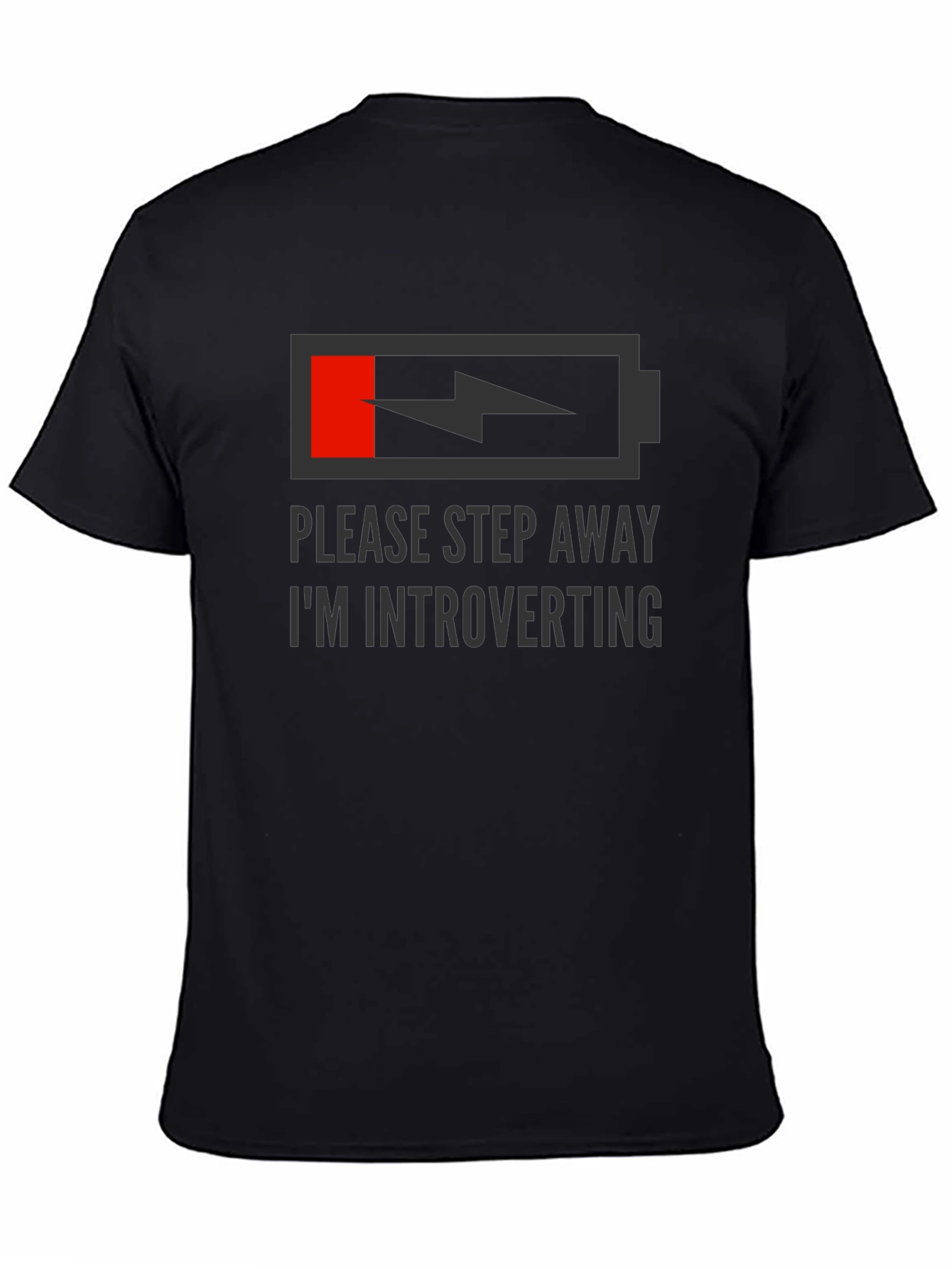 Introvert Mode T-Shirt - Funny Low Battery Design