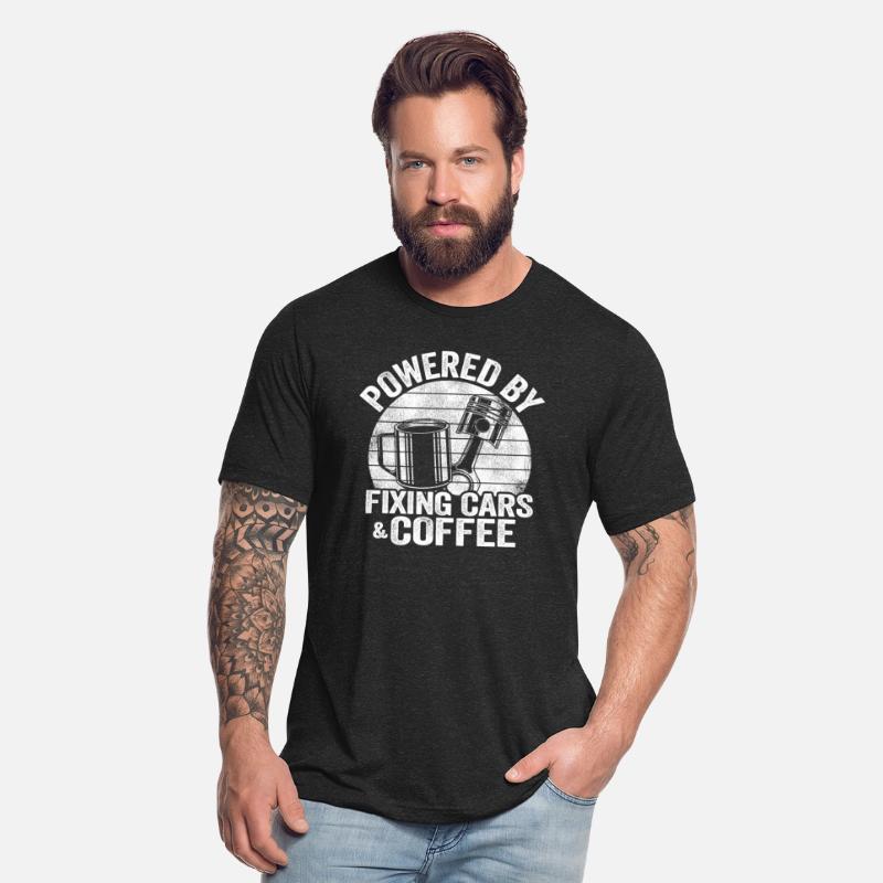 Powered By Fixing Cars & Coffee Funny Mechanic