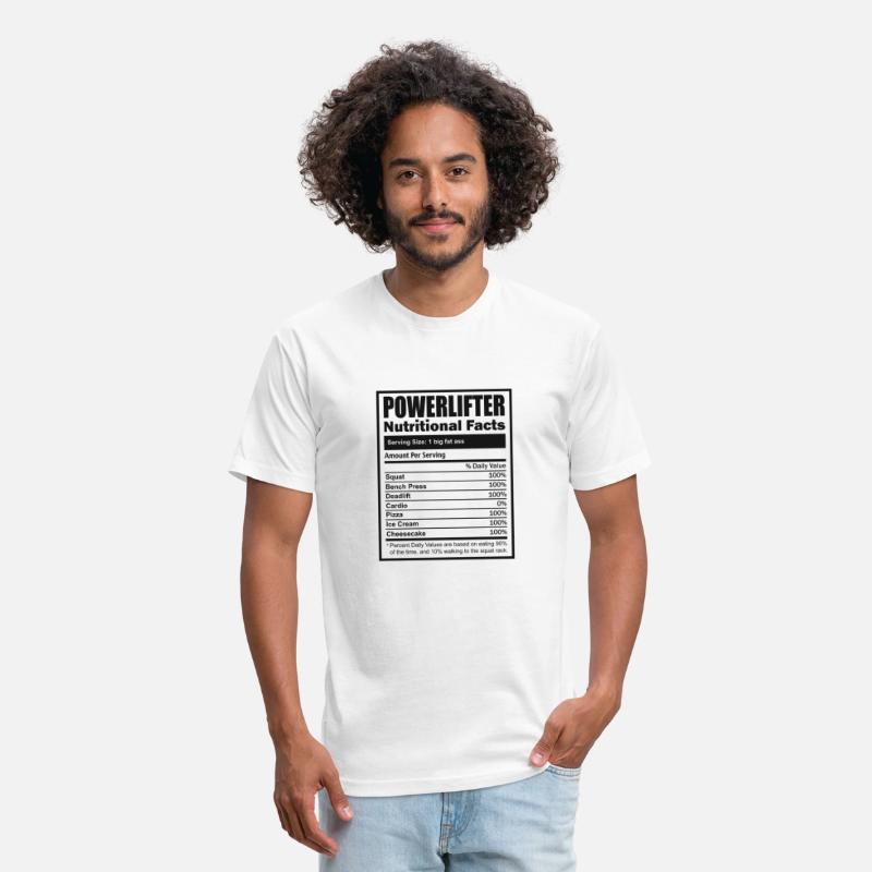 Powerlifter Nutritional Facts Label - Funny Powerl
