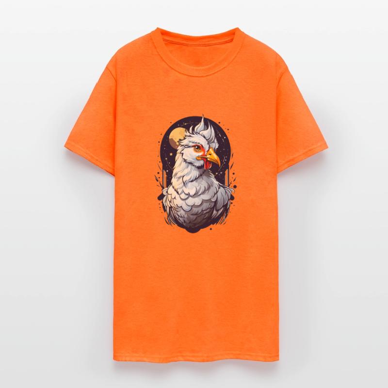 Proud bird on night sky background