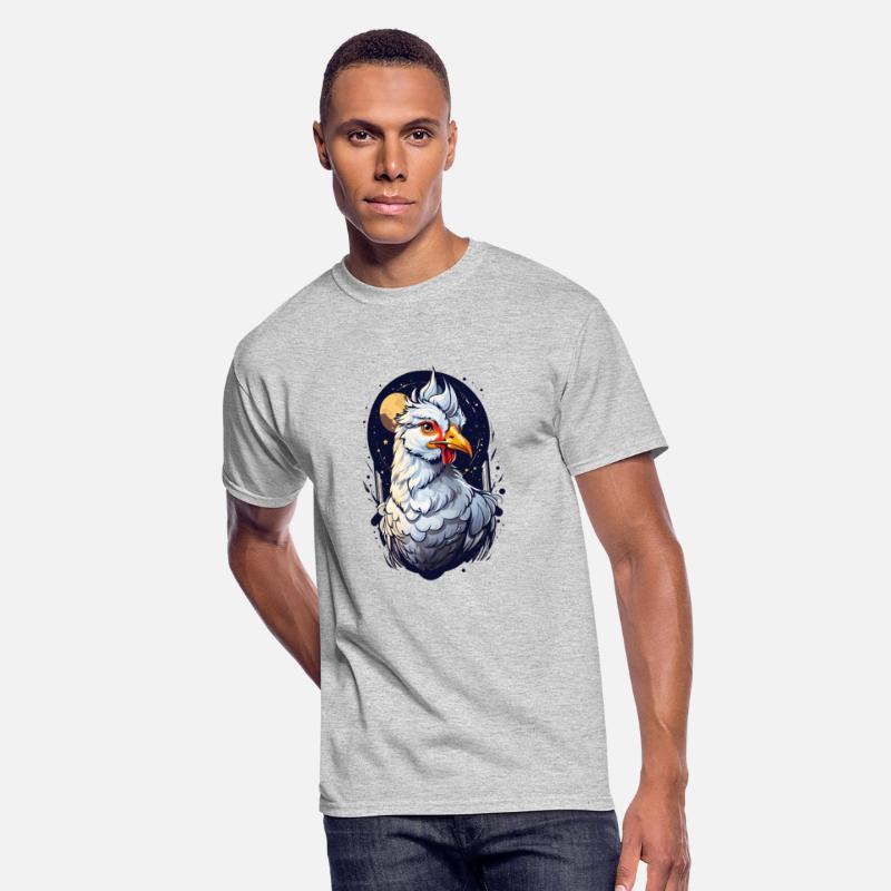 Proud bird on night sky background