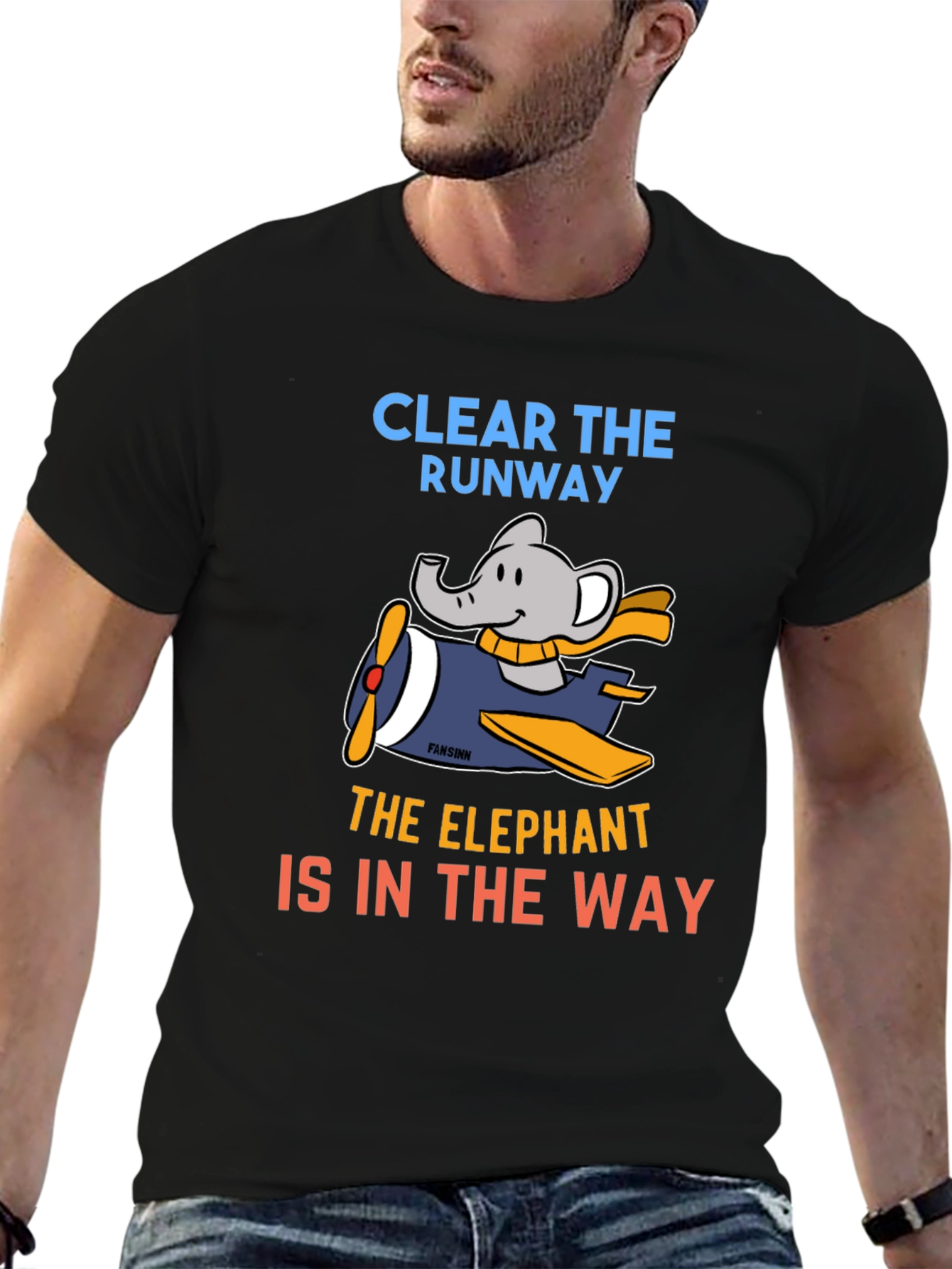 Elephant Pilot T-Shirt: Clear the Runway!